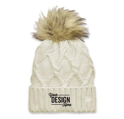 New Era Faux Fur Pom Pom Beanie