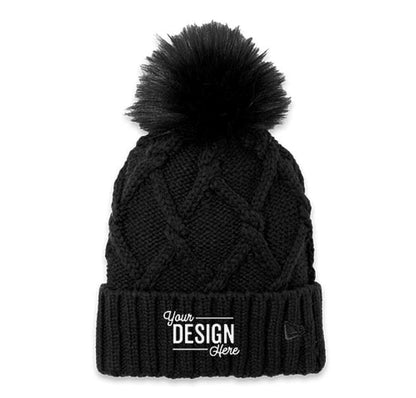 New Era Faux Fur Pom Pom Beanie