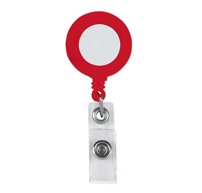 Full Color Retractable Badge Holder with Laminated Label